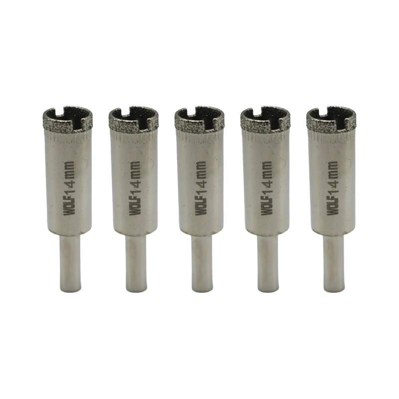 مته گرد بر شیشه ولف مدل YP-014 سایز 14 میلی متر مجموعه 5 عددی 