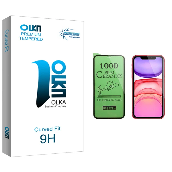 محافظ صفحه نمایش سرامیکی کولینگ مدل Olka glass مناسب برای گوشی موبایل اپل iPhone XR