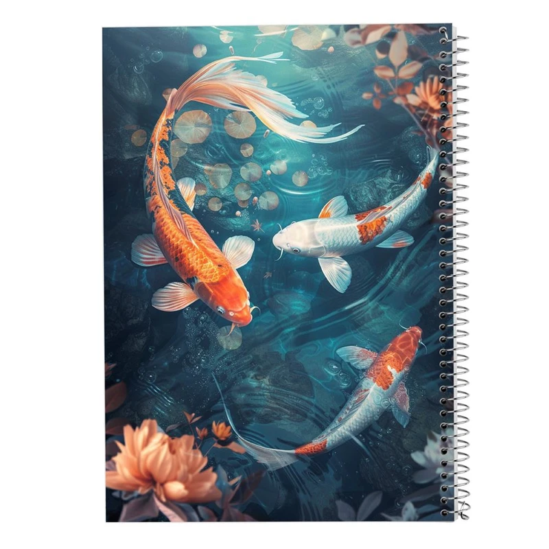 دفتر ژورنال نویسی 50 برگ مدوپد مدل نقطه ای طرح ماهی کد DF16008