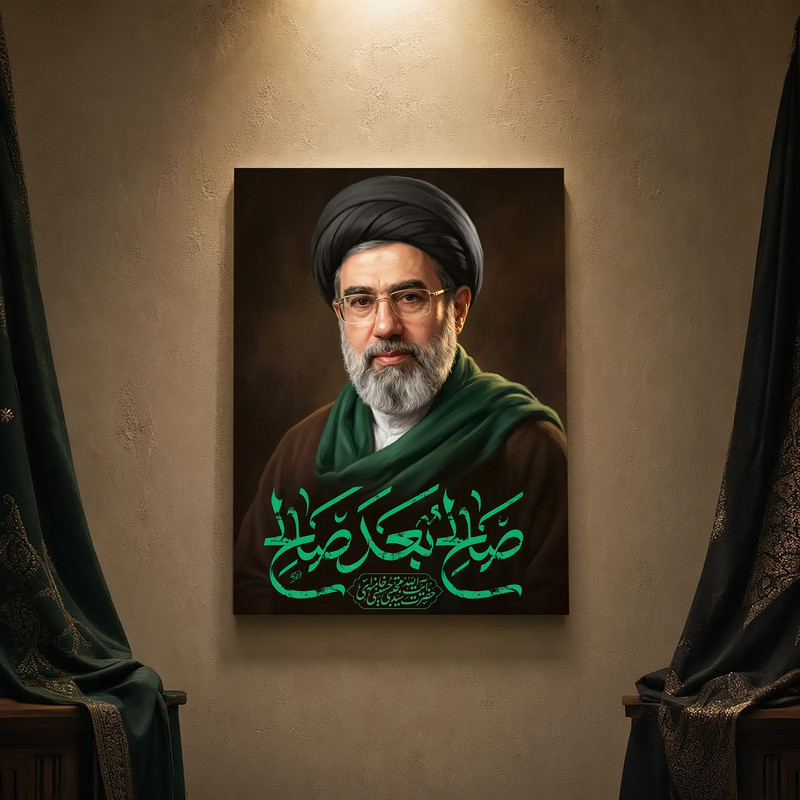 تابلو شاسی مدل مذهبی طرح رهبر امام سید مجتبی خامنه‌ای کد 106SM