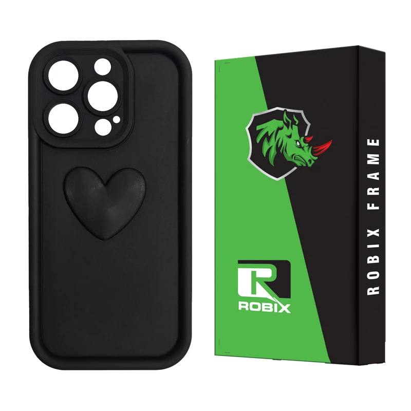 کاور روبیکس مدل SOLID HEART مناسب برای گوشی موبایل اپل iPhone 15 Pro