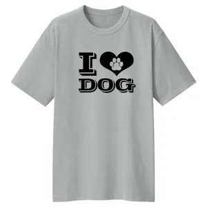 تی شرت لانگ آستین کوتاه زنانه مدل DOG کد LL200 رنگ طوسی