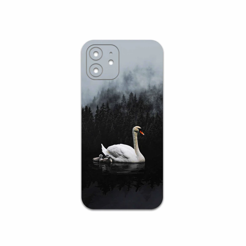 برچسب پوششی ماهوت مدل Swan Lake مناسب برای گوشی موبایل اپل iPhone 12