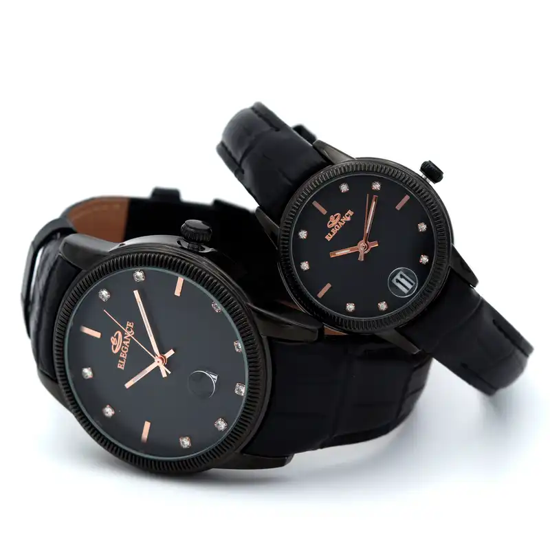 ست ساعت مچی عقربه ای زنانه و مردانه الگانس مدل WS-74