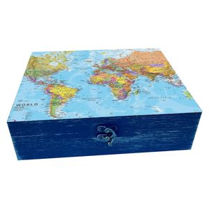 نقد و بررسی جعبه هدیه چوبی مدل هنری طرح نقشه کد WB222 توسط خریداران