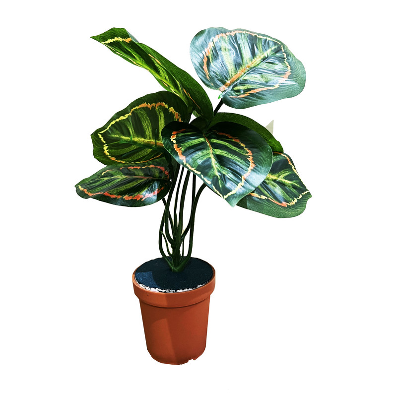 گلدان به همراه گل مصنوعی مدل rainblow 1010