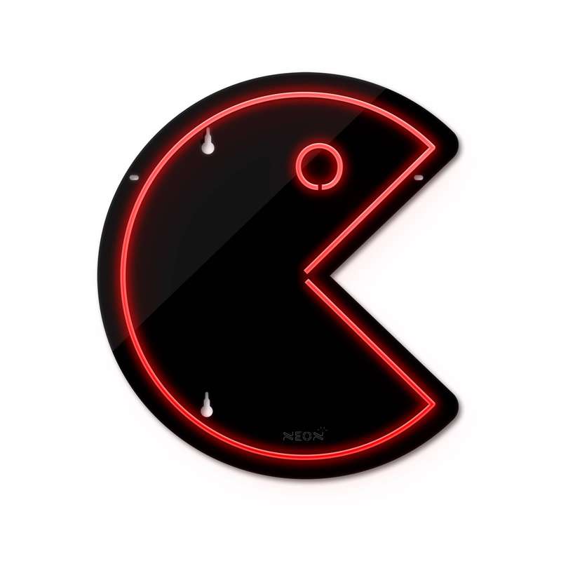 چراغ دیواری نئون دیزاین طرح Packman-BL_RD