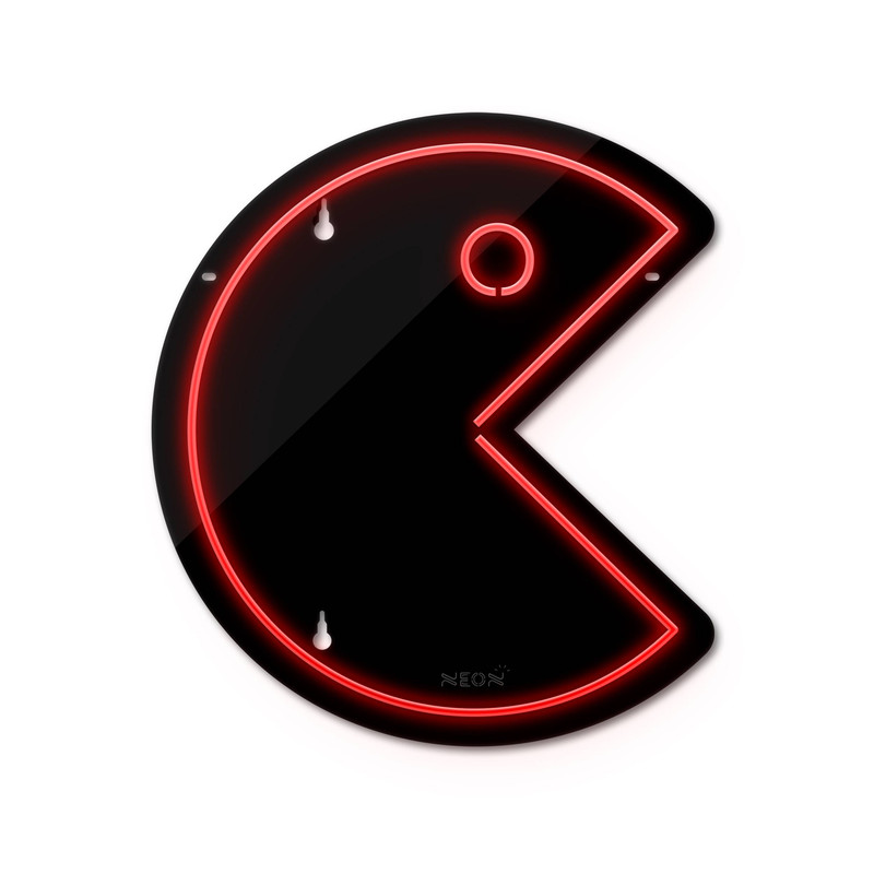 چراغ دیواری نئون دیزاین طرح Packman-BL_RD