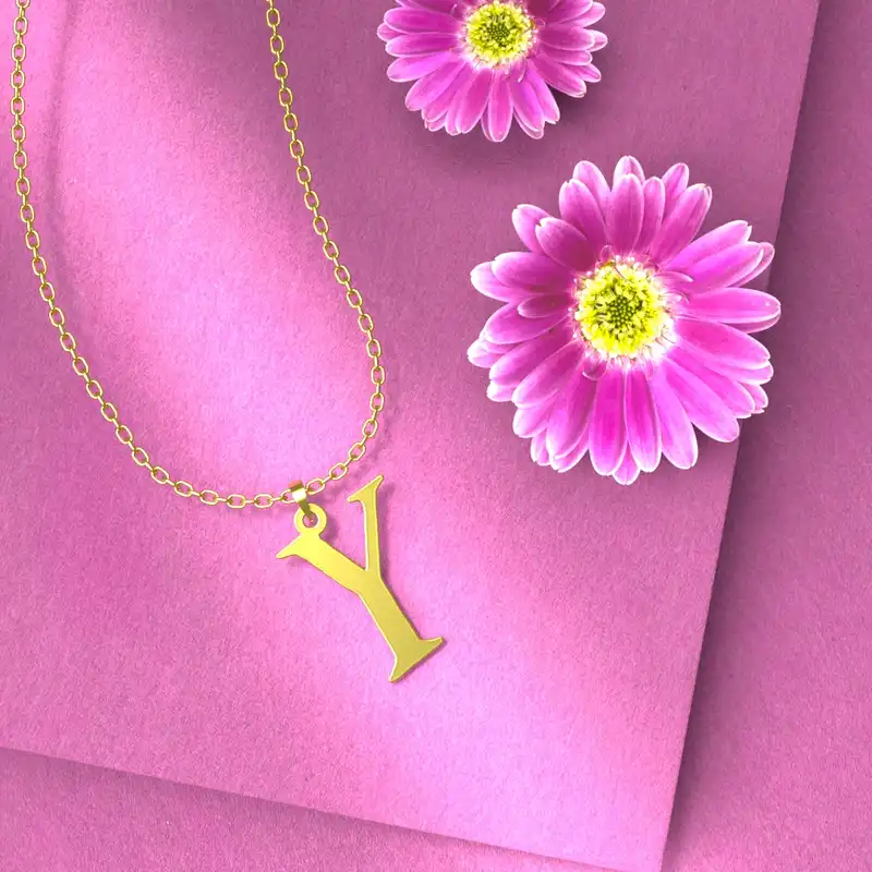 گردنبند طلا 18 عیار زنانه مدوپد مدل حرف Y کد H3-1-1467