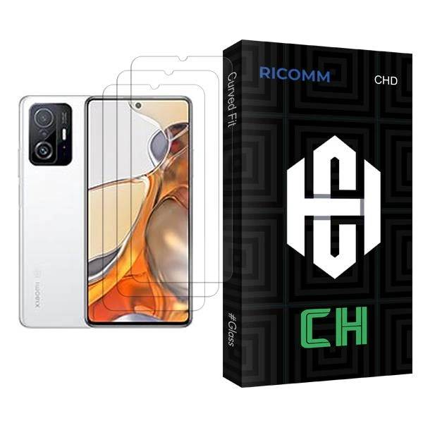 محافظ صفحه نمایش ریکام مدل CH Glass MIX003 مناسب برای گوشی موبایل شیائومی 11T Pro بسته سه عددی