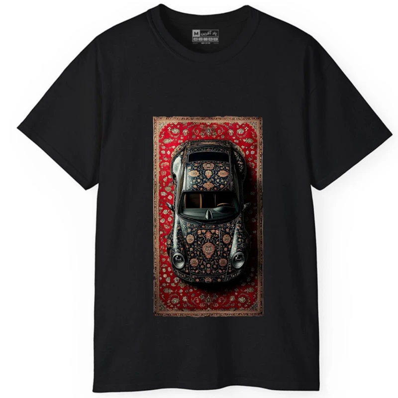 تی‌شرت آستین کوتاه مردانه پاد آفرین مدل فرش ایرانی ماشین کد 1332