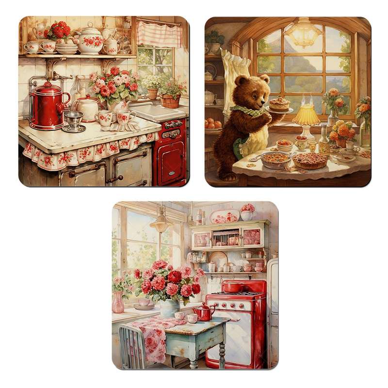 مگنت صباطرح مدل آشپزخانه کد M1310 مجموعه 3 عددی