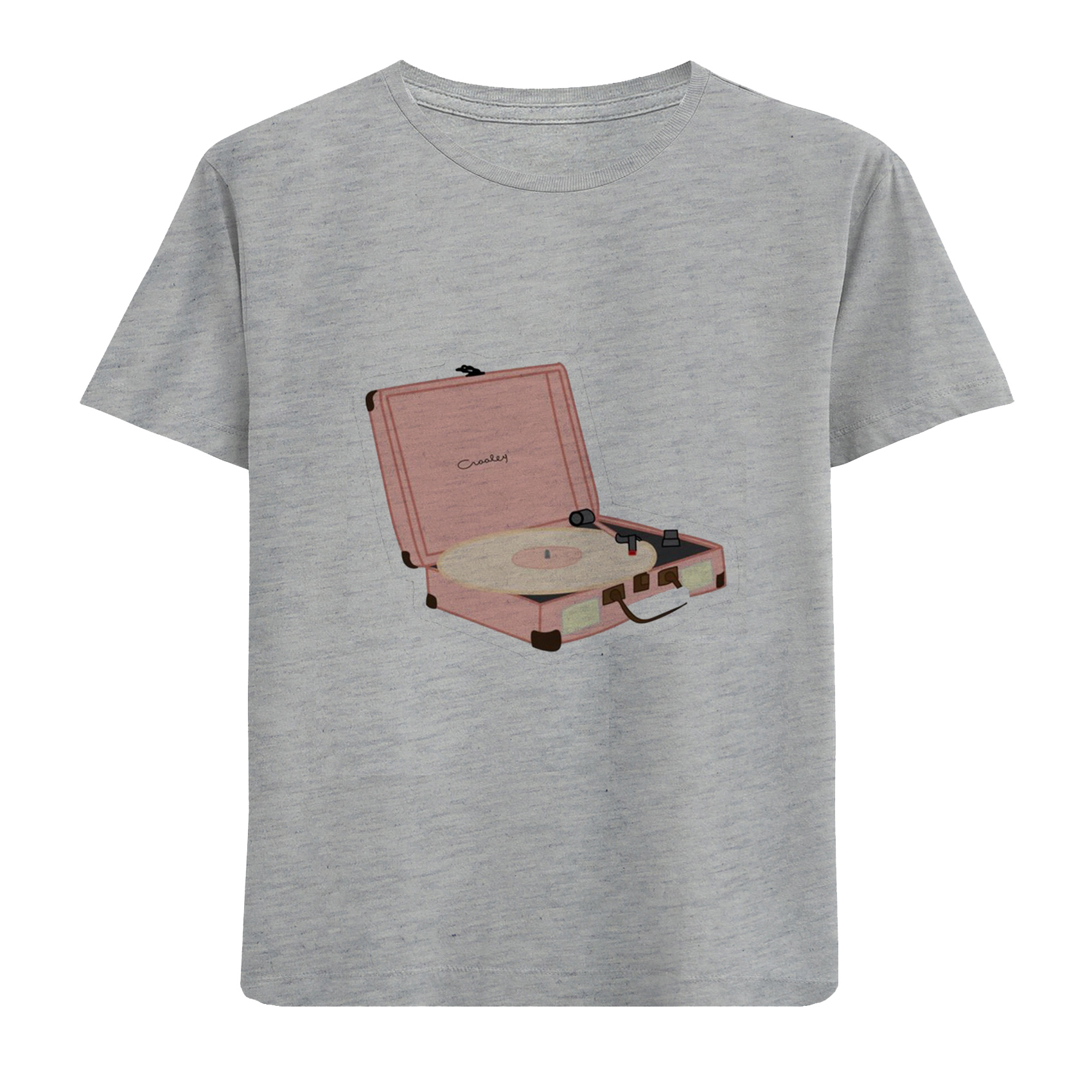 تی شرت آستین کوتاه دخترانه مدل گرامافون D275