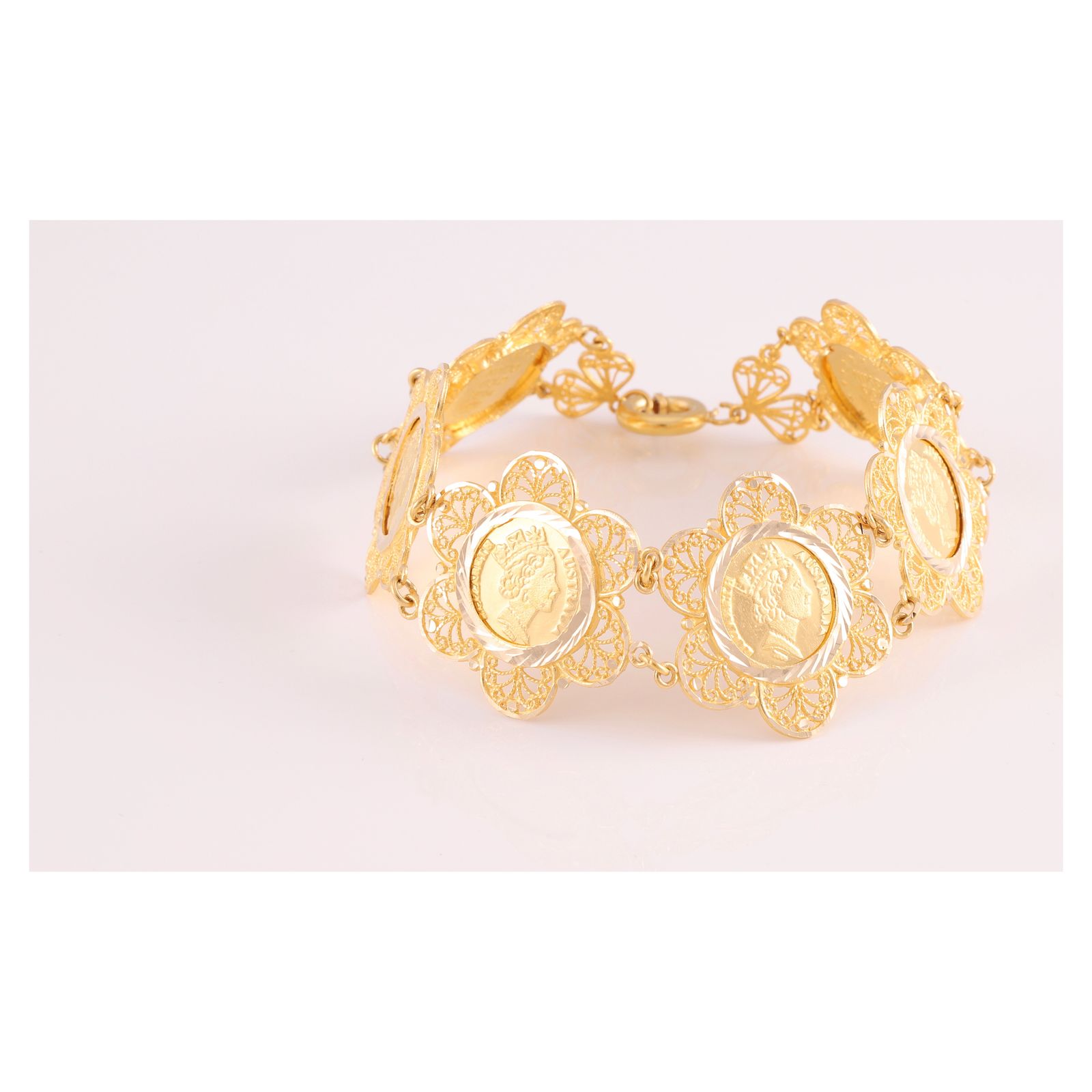 دستبند طلا 18 عیار زنانه کد G703 -  - 6