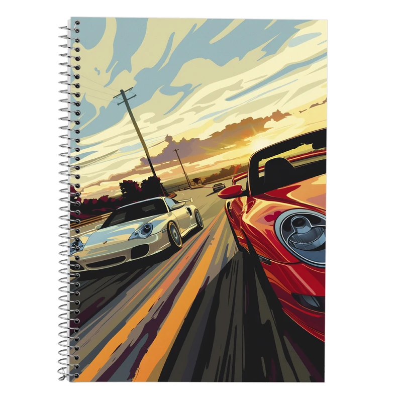 دفتر زبان 50 برگ مدوپد مدل سه خط طرح need for speed کد DF13601