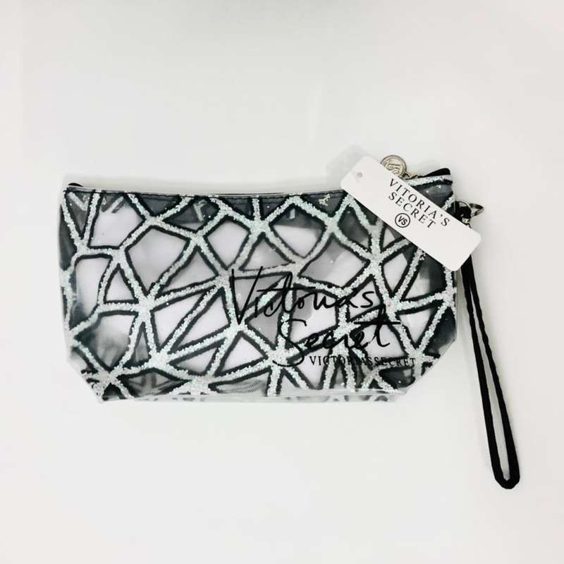 کیف لوازم آرایش زنانه ویکتوریا سکرت مدل شیشه ای اکلیل دار