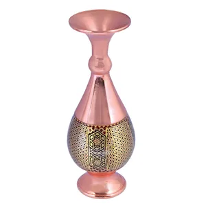 گلدان خاتم کاری مسی کد 030002