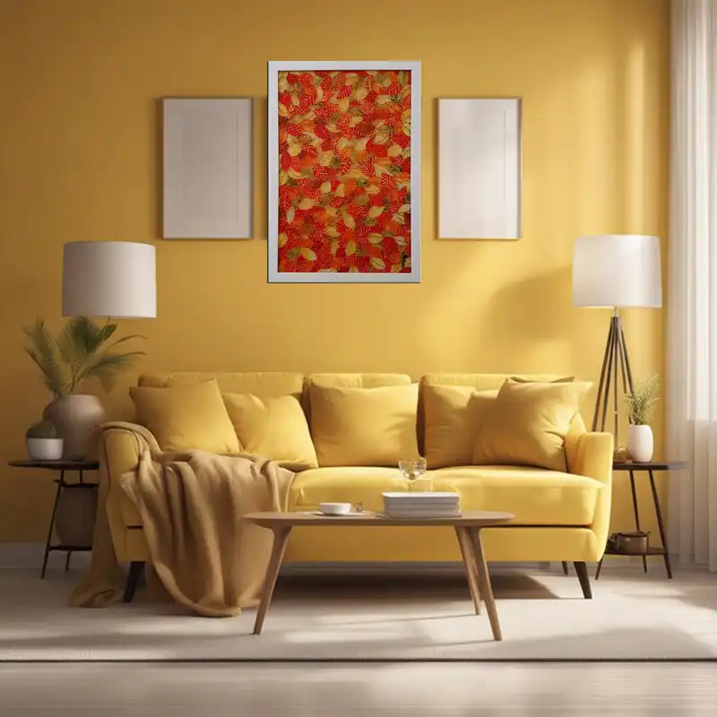 تابلو ویترای مدل برگهای پاییز