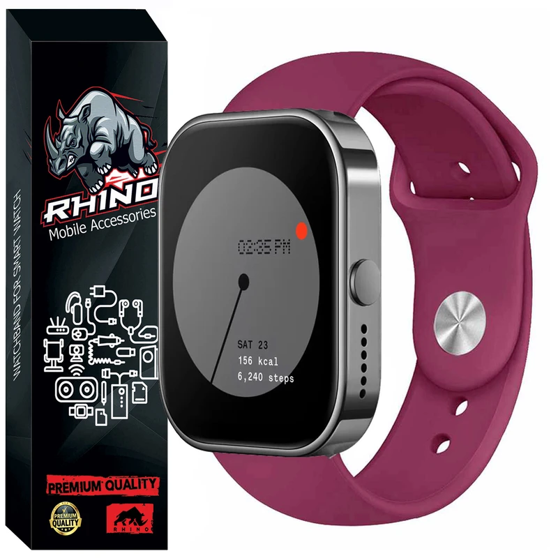 بند راینو مدل Silicone مناسب برای ساعت هوشمند ناتینگ CMF Watch Pro