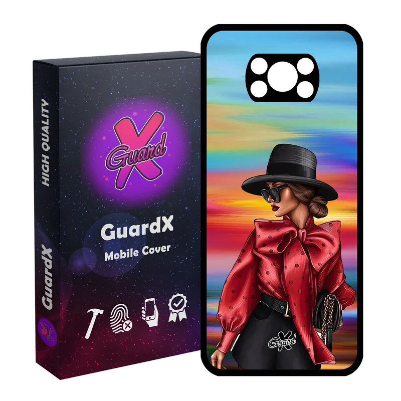 کاور گارد ایکس طرح Girl مدل Glass10086 مناسب برای گوشی موبایل شیائومی Poco X3 / Poco X3 NFC