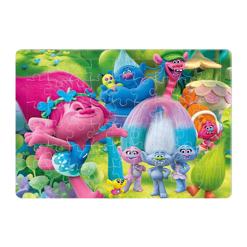 پازل 54 تکه هومرو مدل PL745 طرح انیمیشن ترول ها