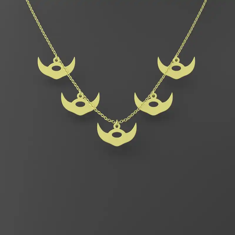 گردنبند طلا 18 عیار زنانه مدوپد مدل سبیل کد RNA17205