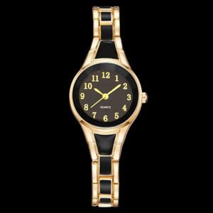 ساعت مچی عقربه ای زنانه مدل بند فلزی طرح سرامیکی کد 3