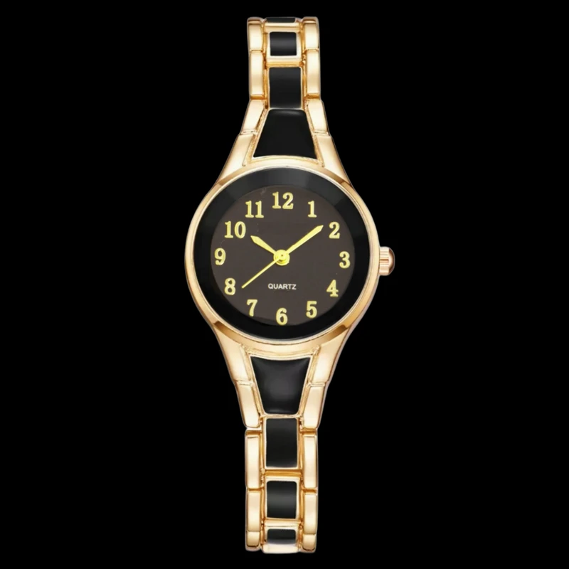 ساعت مچی عقربه ای زنانه مدل بند فلزی طرح سرامیکی کد 3