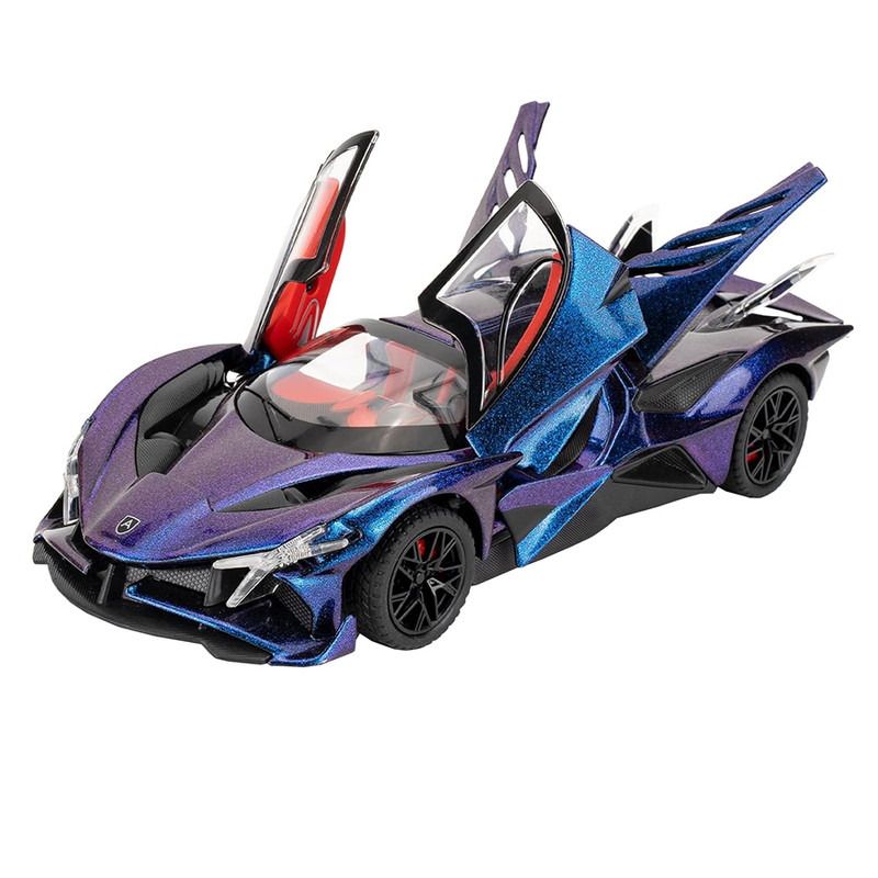 ماشین بازی مدل فلزی هفت رنگ طرح اپولو خفاشی کد 168-CZA