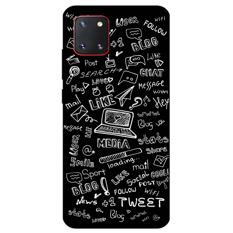 کاور مگافون طرح رسانه های اجتماعی مدل 1898 مناسب برای گوشی موبایل سامسونگ Galaxy Note 10 Lite         