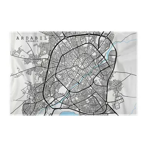 کاغذ کادو ترمه طراحان ایده مدل نقشه شهر اردبیل کد map0502 سایز 57x37 سانتی متر