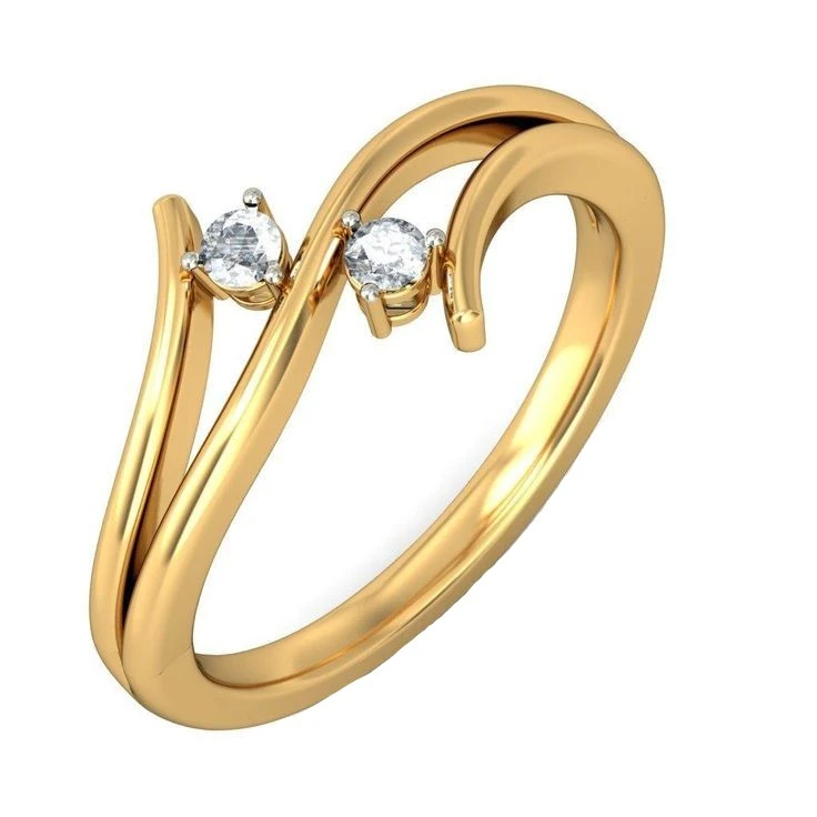   انگشتر طلا 18 عیار زنانه قیراط طرح فلاور کد GH5064