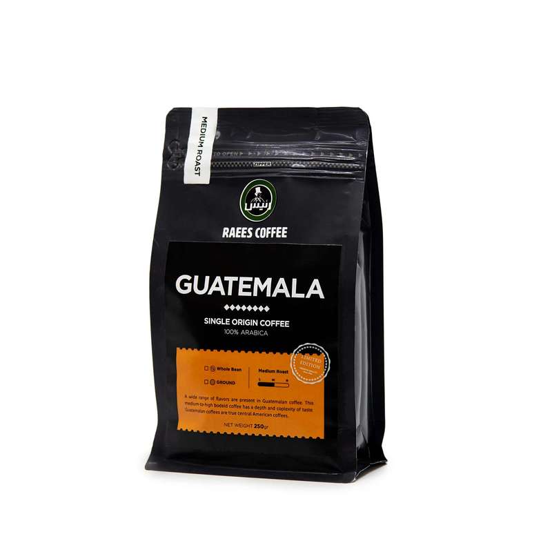 دانه قهوه گواتمالا مدیوم روست رئیس - 250 گرم