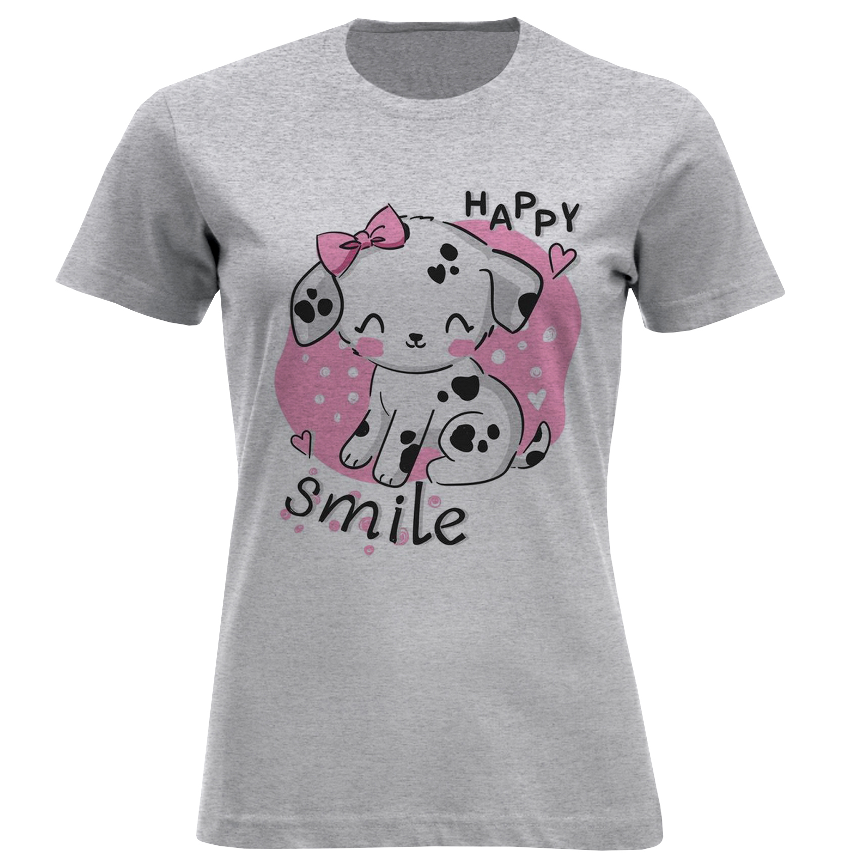 تی شرت آستین کوتاه زنانه مدل سگ خالدار F1523