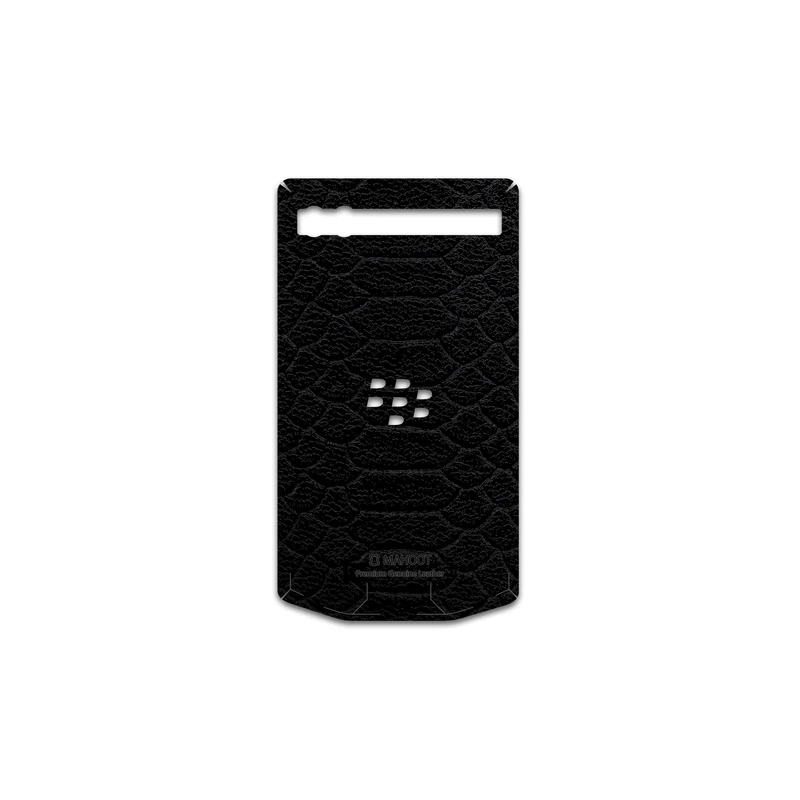 برچسب پوششی ماهوت مدل Black-Snake-Leather مناسب برای گوشی موبایل بلک بری Porsche Design P9983