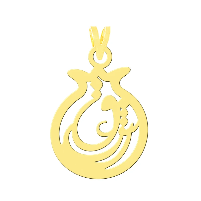 آویز گردنبند طلا 18 عیار زنانه کرابو طرح انار و عشق مدل Kr3168