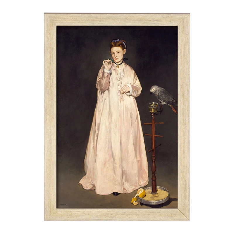 تابلو خندالو مدل نقاشی بانوی جوان اثر ادوار مانه در سال 1866 کد F12147