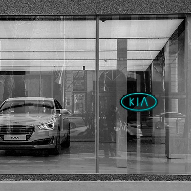 چراغ دیواری نئون دیزاین طرح Kia-BL_TBL 