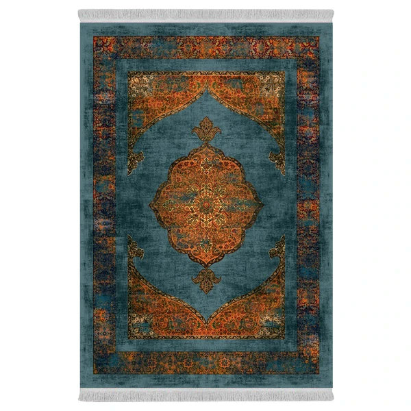 فرش پارچه‌ای دفه مدل فرشینه طرح مدرن کد 1053