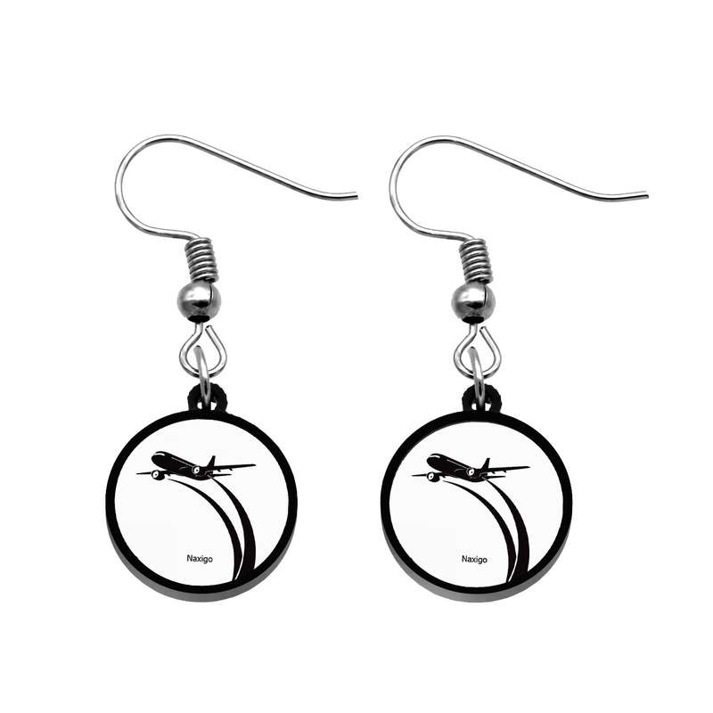 گوشواره زنانه ناکسیگو مدل شب تاب طرح هواپیما کد ES8091 گوشواره زنانه ناکسیگو مدل شب تاب طرح هواپیما کد ES8091