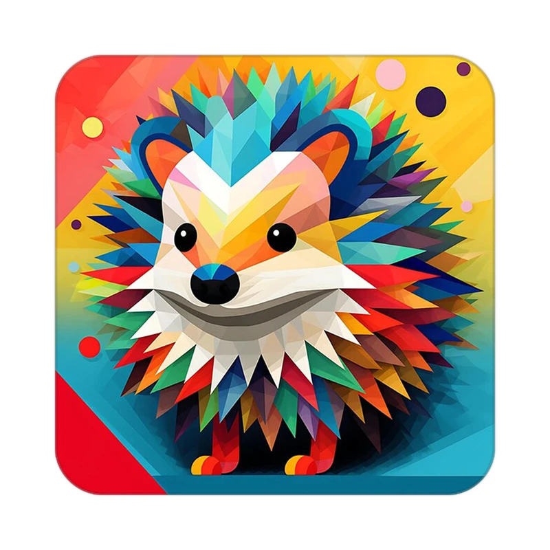 زیر لیوانی کاکتی طرح حیوانات رنگی مدل mp25349