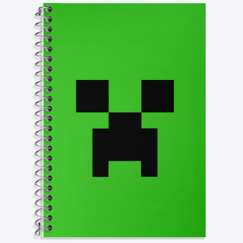 دفتر زبان 50 برگ خندالو مدل دو خط طرح ماینکرافت (Minecraft) کد F5904
