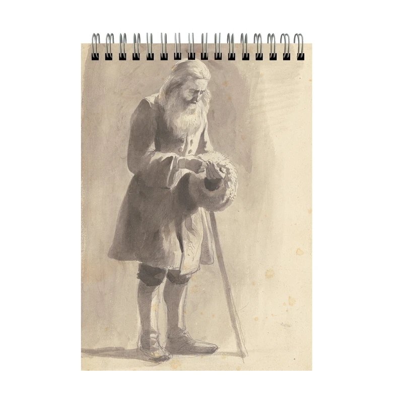دفتر طراحی 60 برگ مدل طراحی فیگور پیرمرد کد a5-46