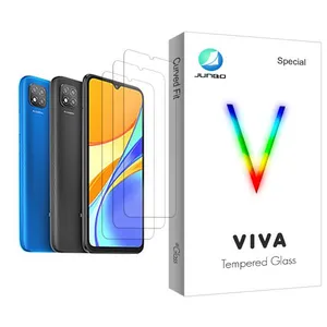 Junbo Viva Glass MIX003 Screen Protector For Xiaomi Redmi 9C NFC Pack Of 3