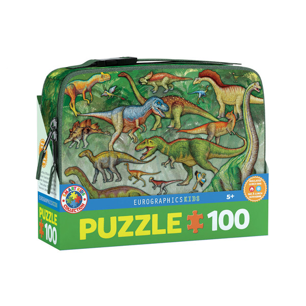 پازل 100 تکه یوروگرافیکس پازلز مدل 9100-0098 Dinosaurs Lunch Bag