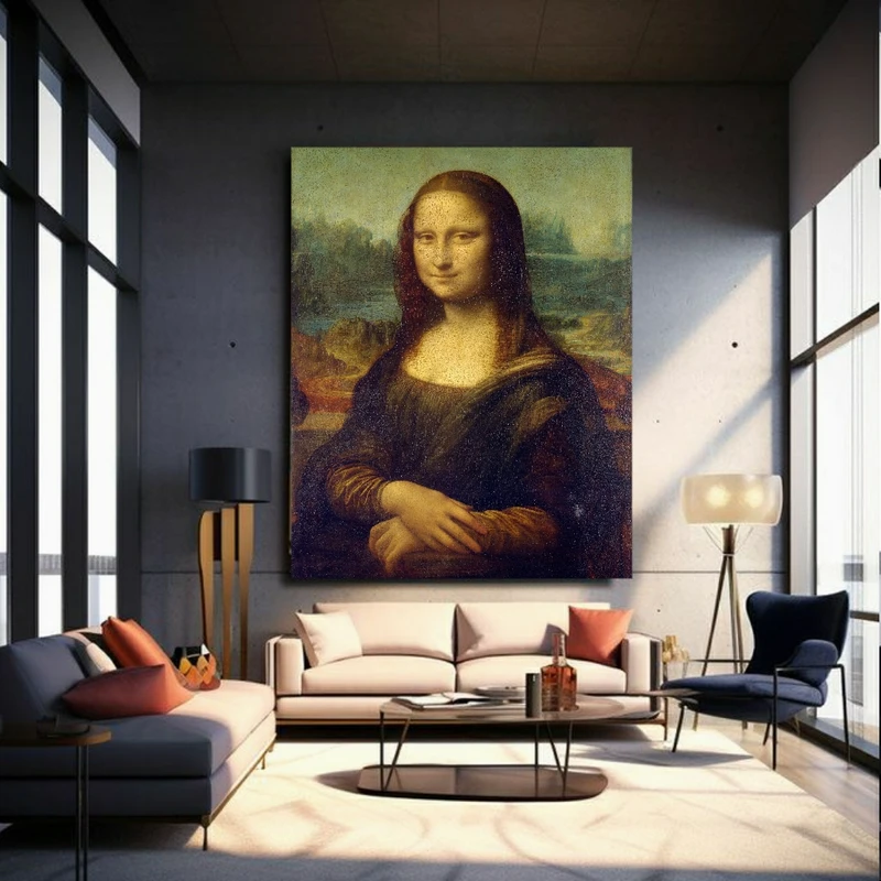 پوستر مدل بک لایت طرح نقاشی مونالیزا کد BK1125