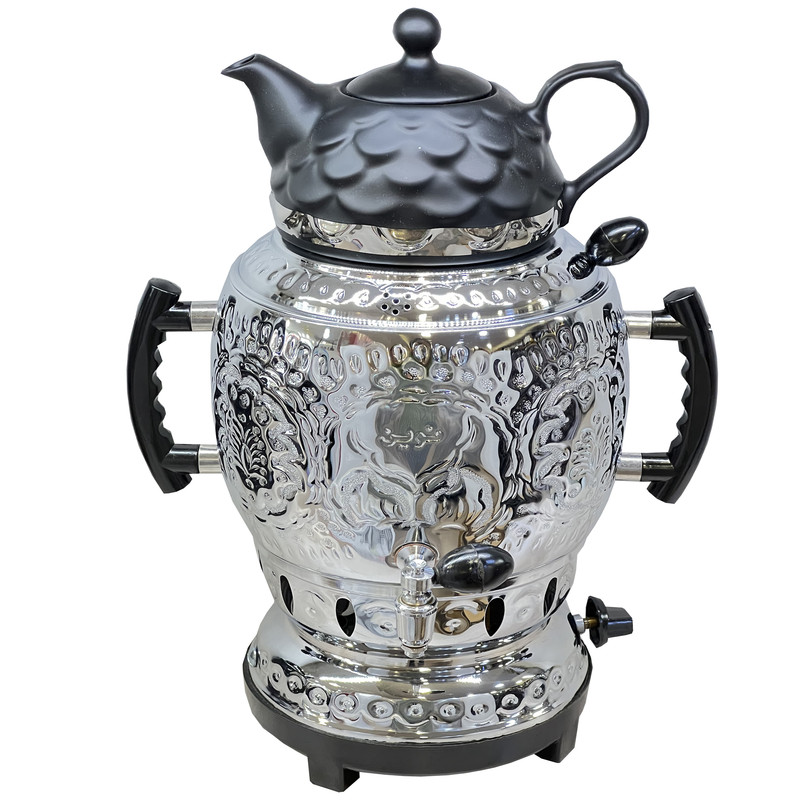 سماور گازی نوین مدل 2025 سه کاره ظرفیت 6 لیتر