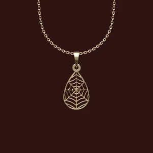 گردنبند طلا 18 عیار زنانه مدوپد مدل تارعنکبوت کد W2-1-1153