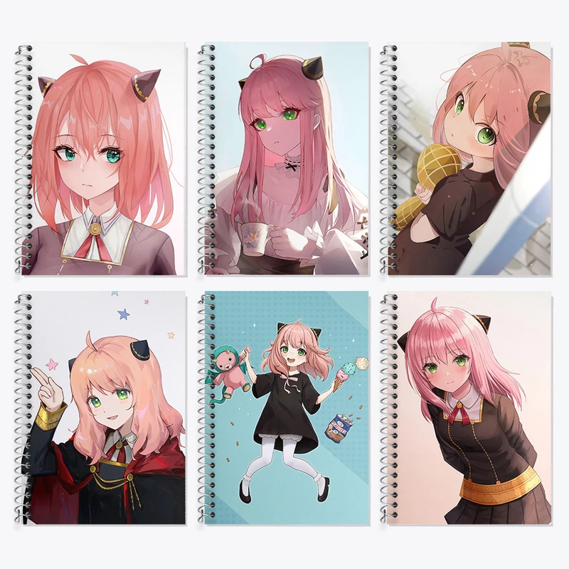 دفتر زبان 50 برگ خندالو مدل دو خط طرح آنیا فورجرانیمه اسپای ایکس فمیلی کد 693 مجموعه 6 عددی