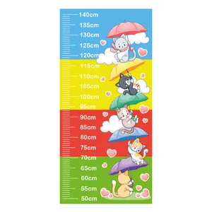 استیکر دیواری کودک تُکتم مدل اندازه گیری قد طرح cat